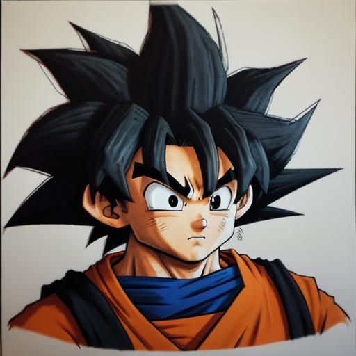 Goku in a Playful, Continent-Hopping Cartoon Style