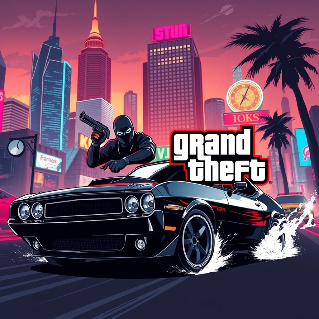 High-Octane Gaming Logo in GTA Style