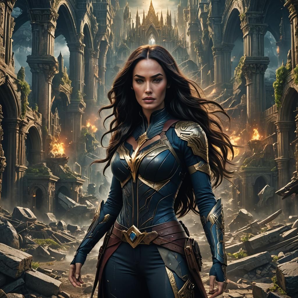 Megan Fox as Trinity: Detailed Matte Painting