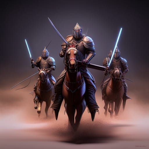 Charging Knights: Dark Fantasy Concept Art