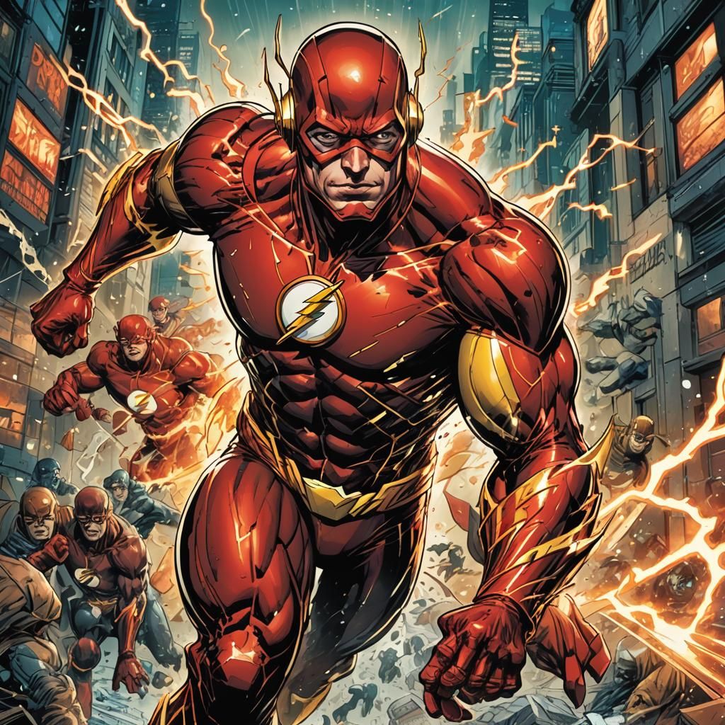Flash in Comic Book Art Style