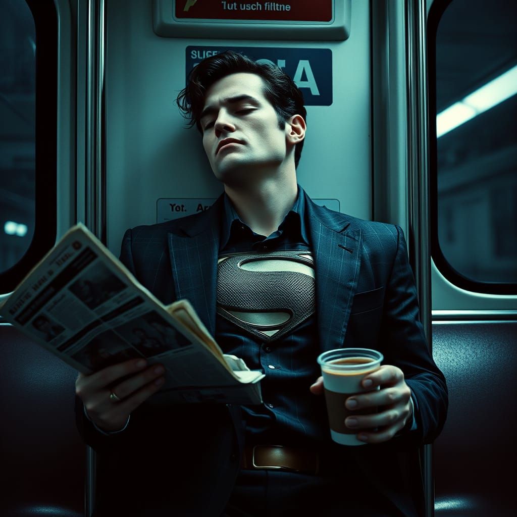Superman's Hangover: A Cinematic Subway Nap