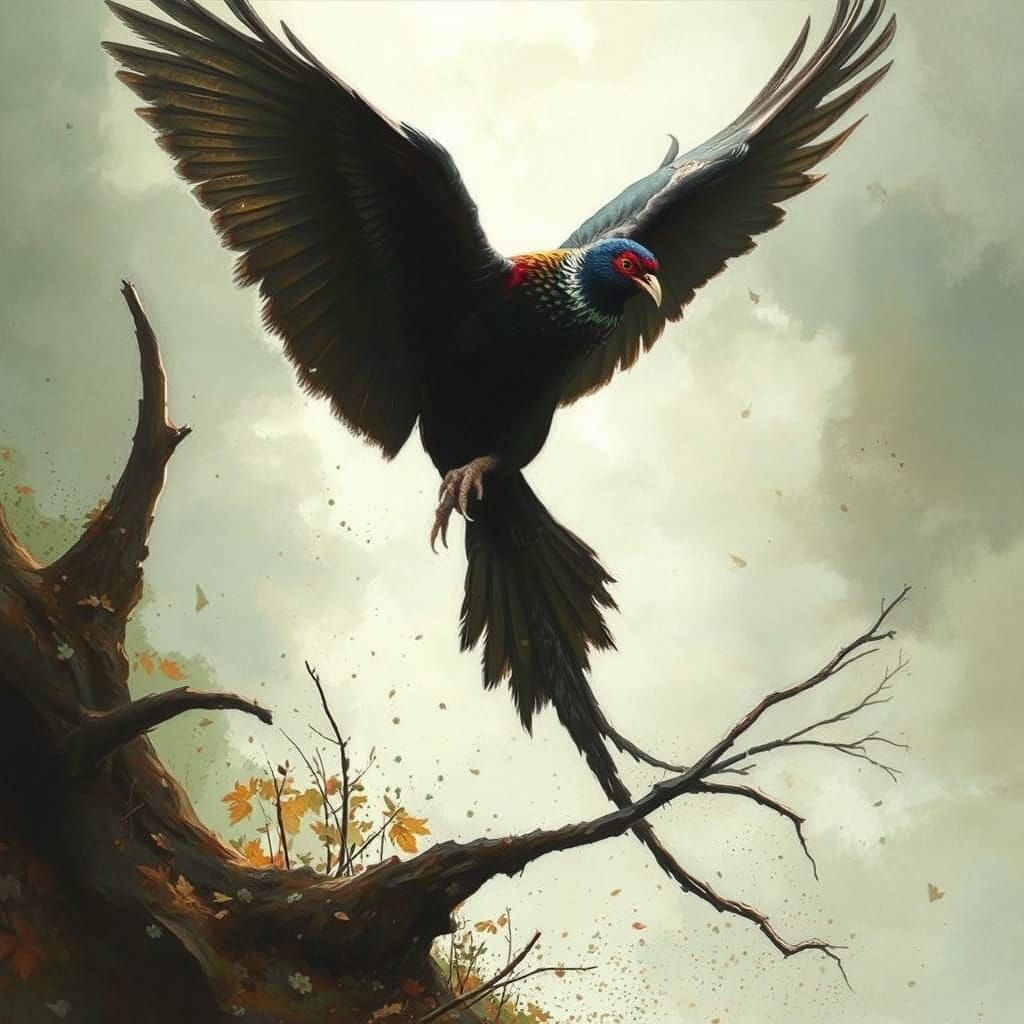 “Don't lose your head," screamed the pheasant. And at the sa...