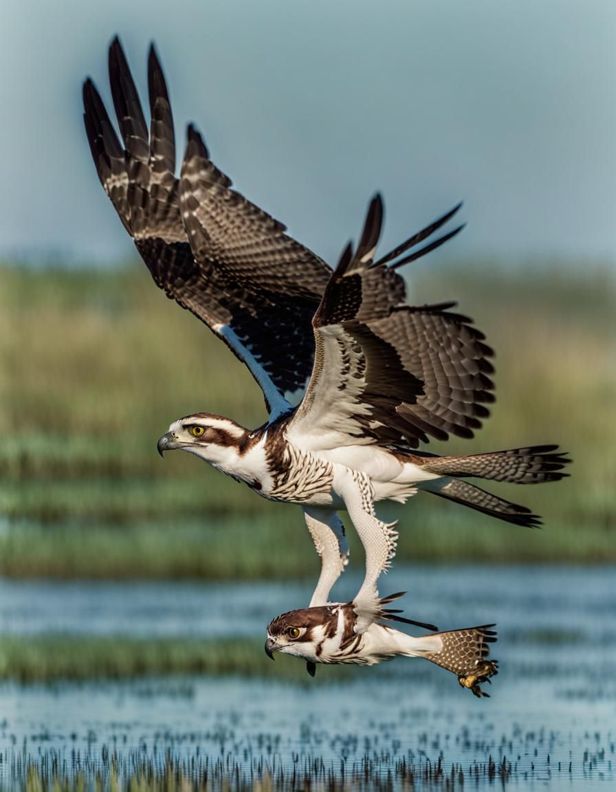 Osprey with Fish: Cinematic Film Still