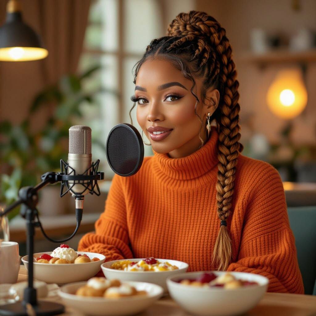 Talia Tate ASMR Influencer Whispering into Microphone