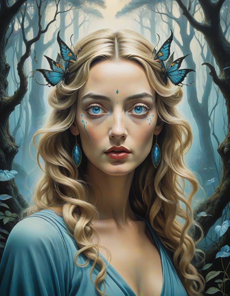 Ethereal Goddess of Serenity in Mystical Realms