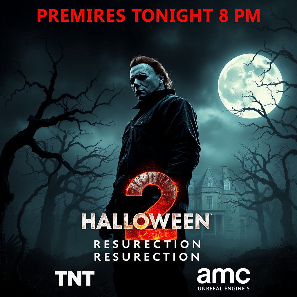 Halloween: Resurrection 2 Movie Poster in Dark Fantasy Style