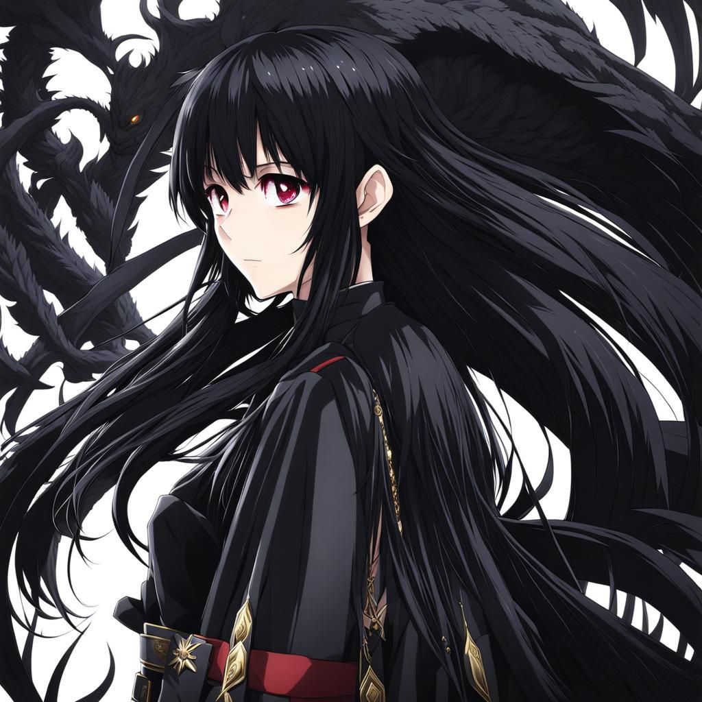 Anime Style Black Haired Monster