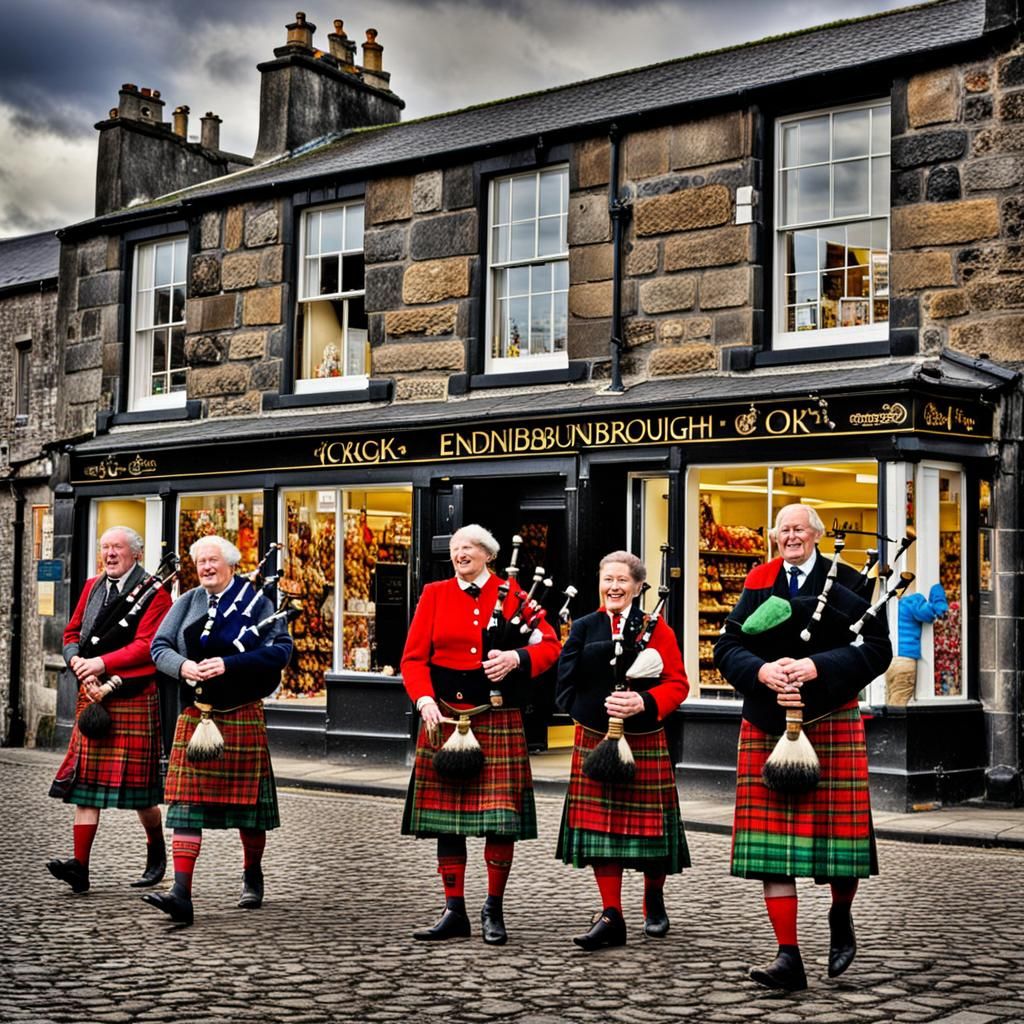Endinburough Scotland with kilted women playing the bagpipe
189k definition hdr people walking outside looking inside a ...