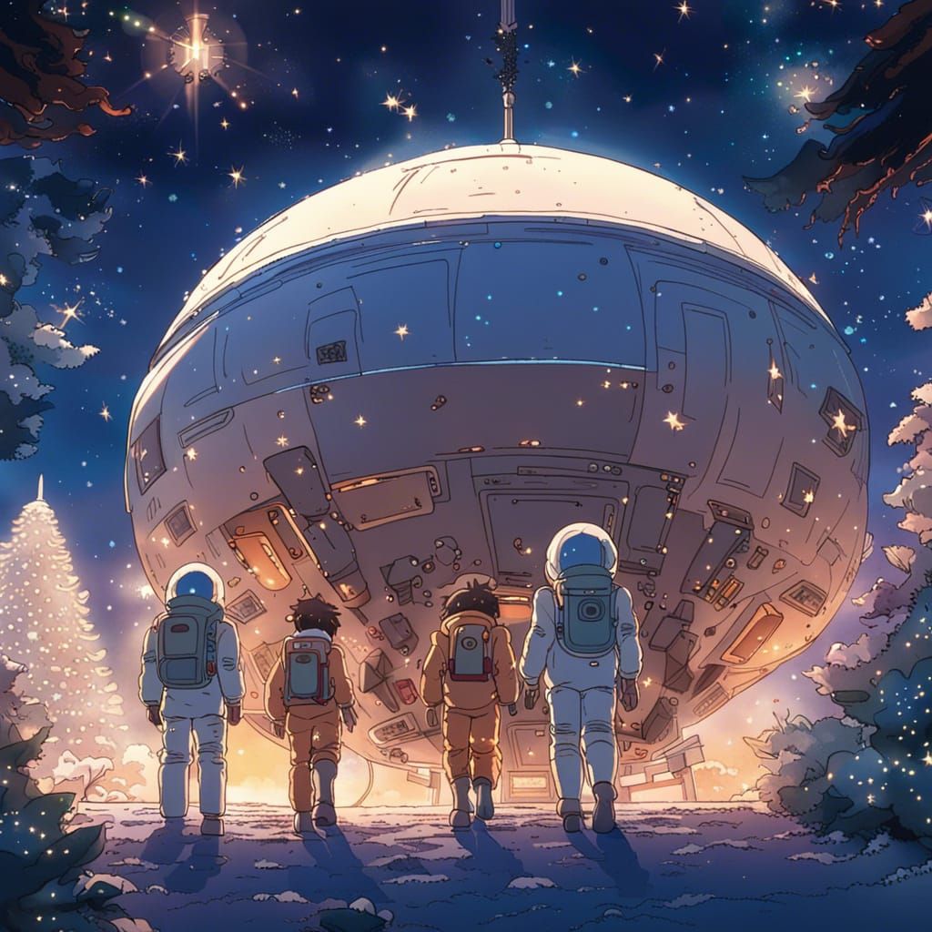 Christmas in Space: Anime Style Celebration