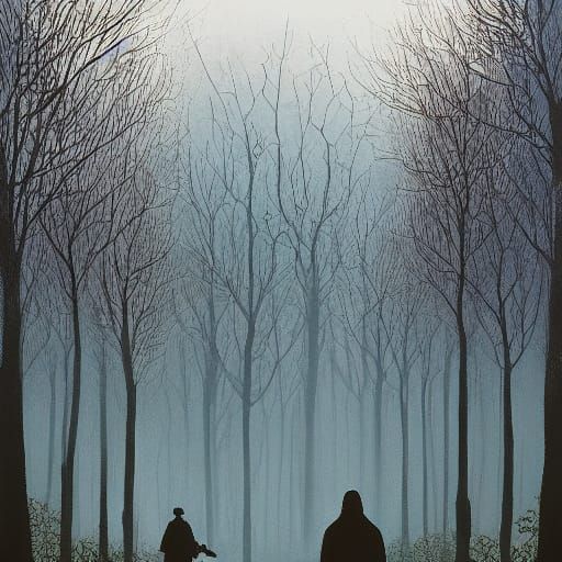 Man in Dark Blue Shadows