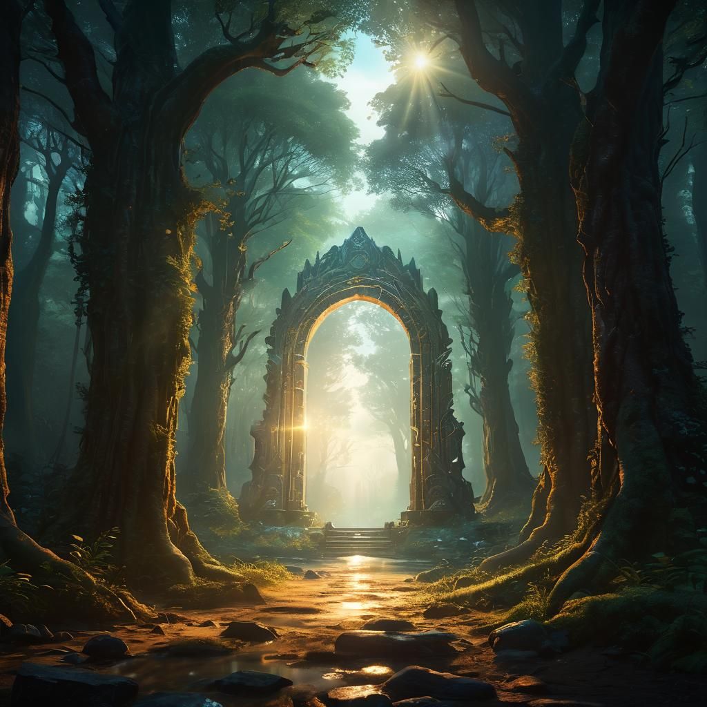 Shimmering Portal to a Fantastical City