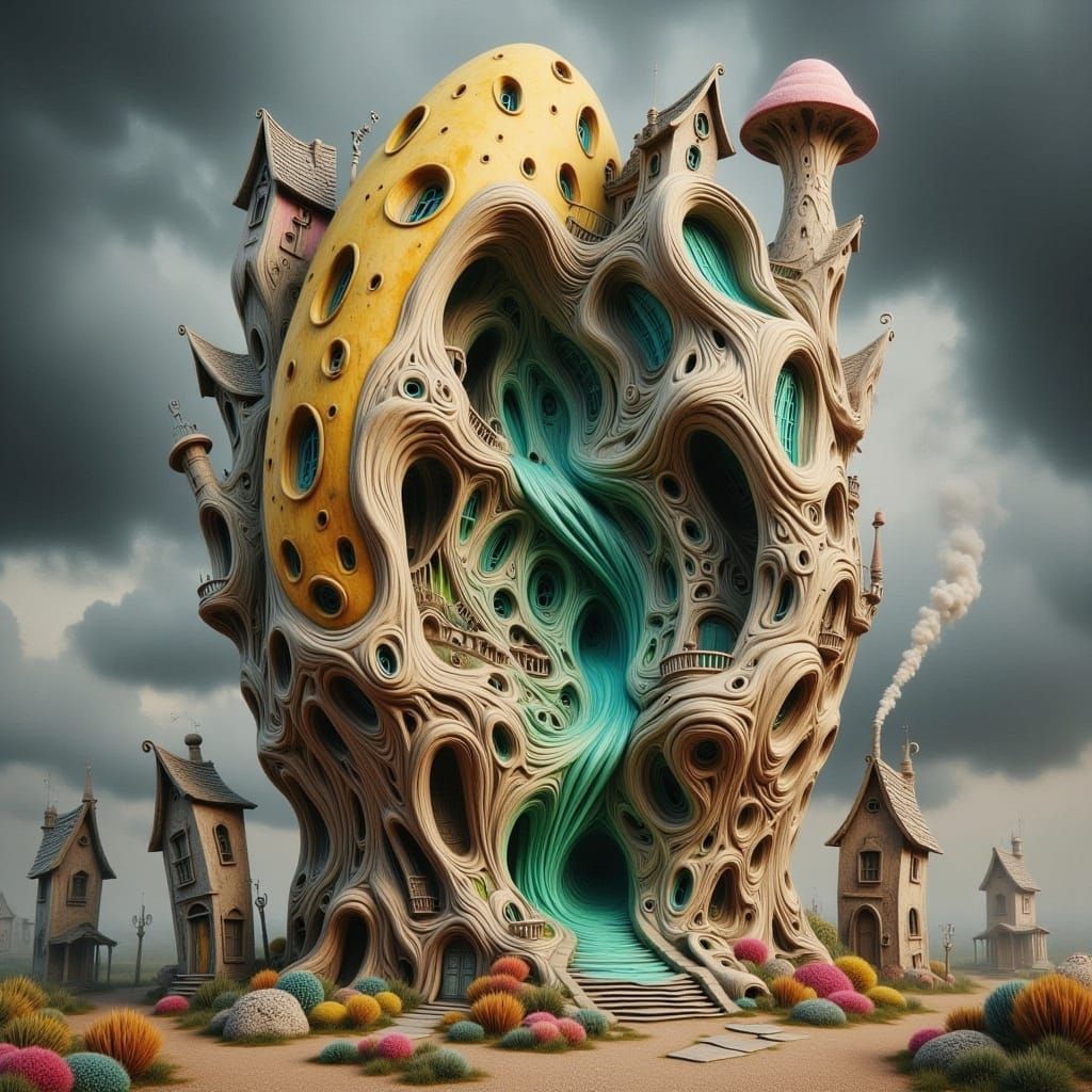 Angry Egg in Biomechanical Landscape, Bisley Style