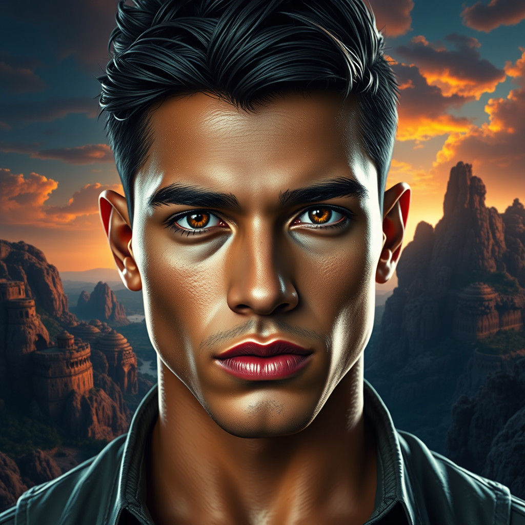Handsome Venezuelan Man, Fantasy Concept Art