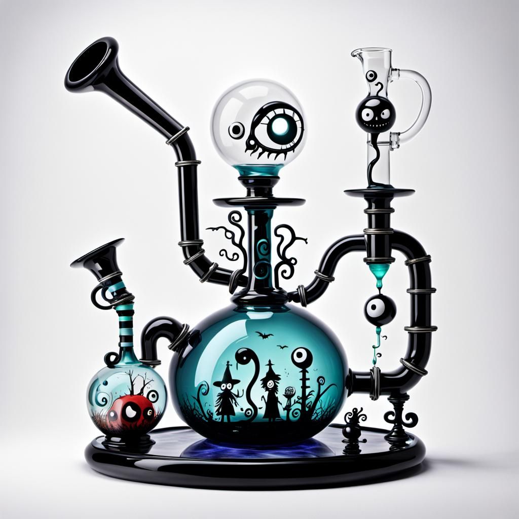 Tim Burton Inspired Whimsical Bong Design
