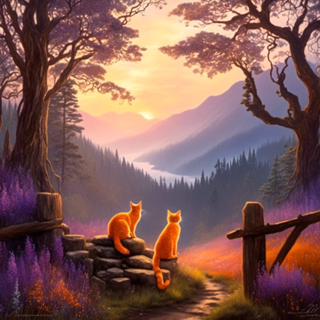 lora:1800 Storybook Conifer forest