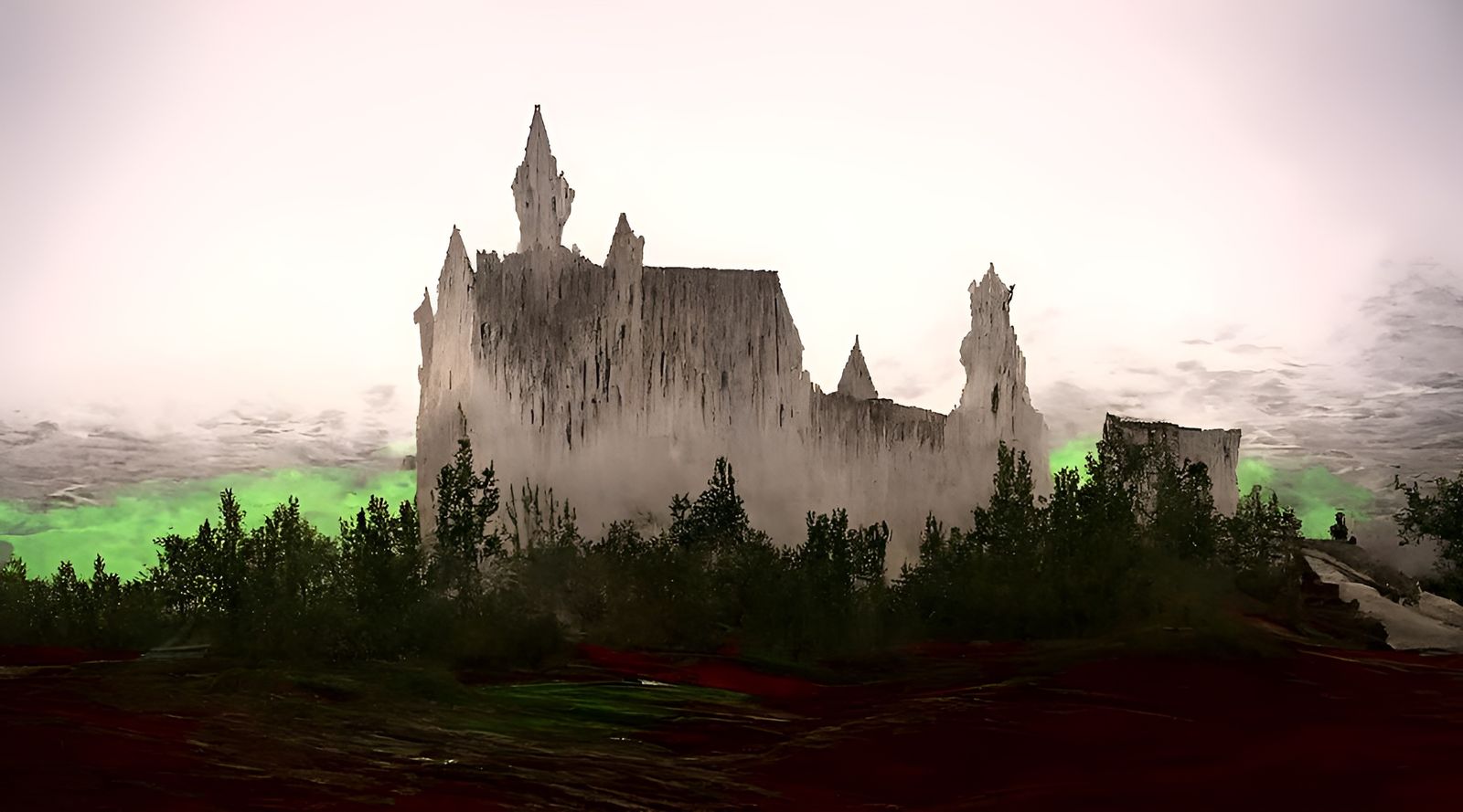 Dramatic Chalk Art: Castle Dracula Entrance to Hell