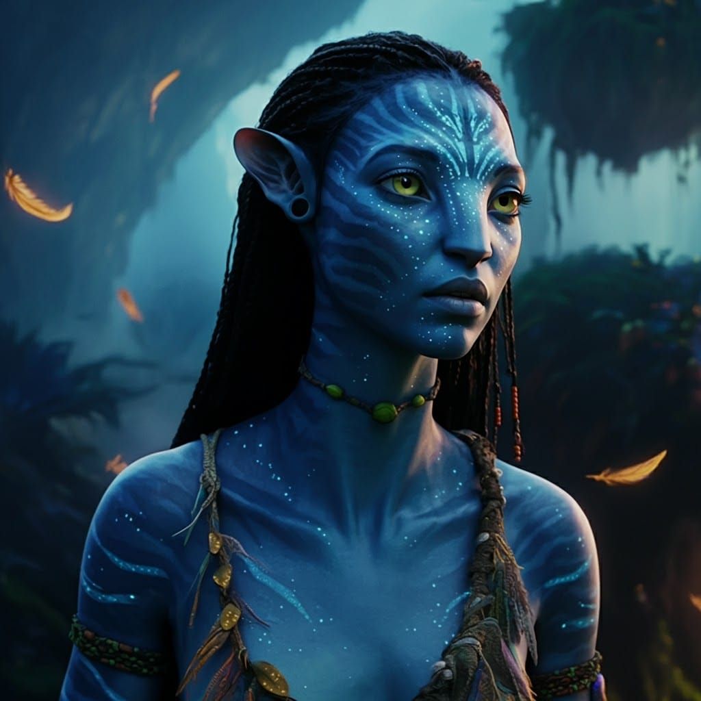 Brenda Song as a na'vi from Avatar.