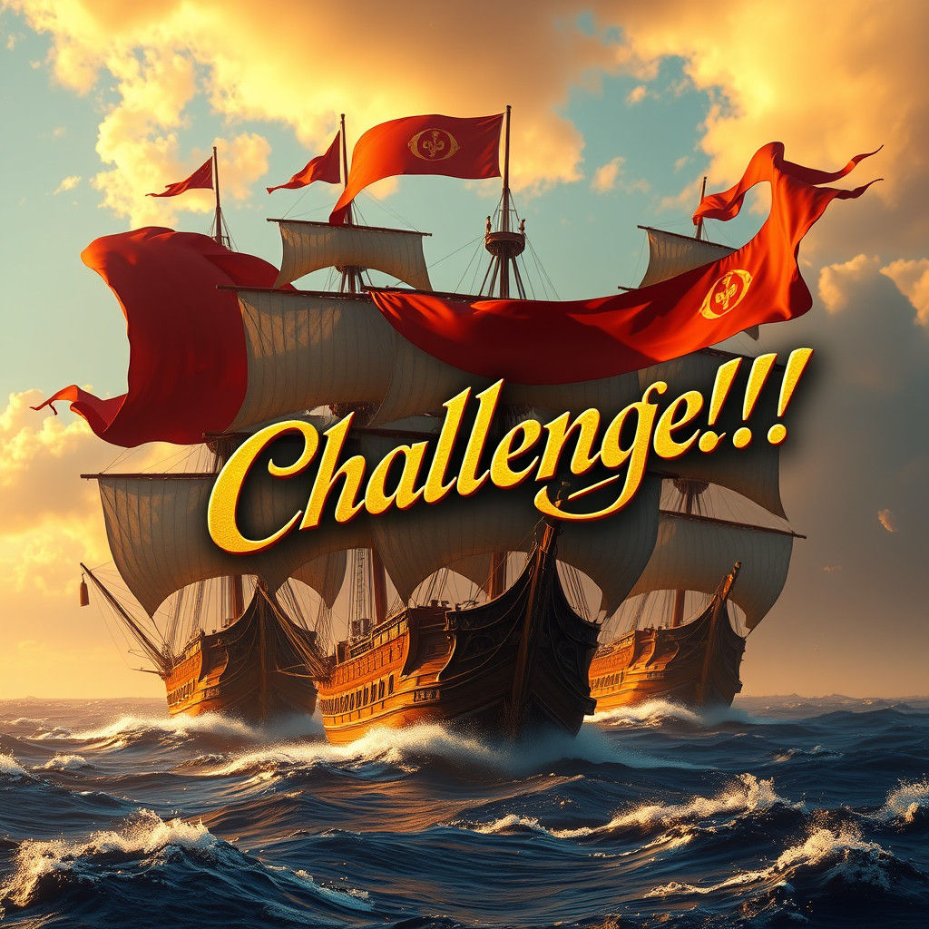 Galleons Approach Mystical Continent: Fantasy Concept Art