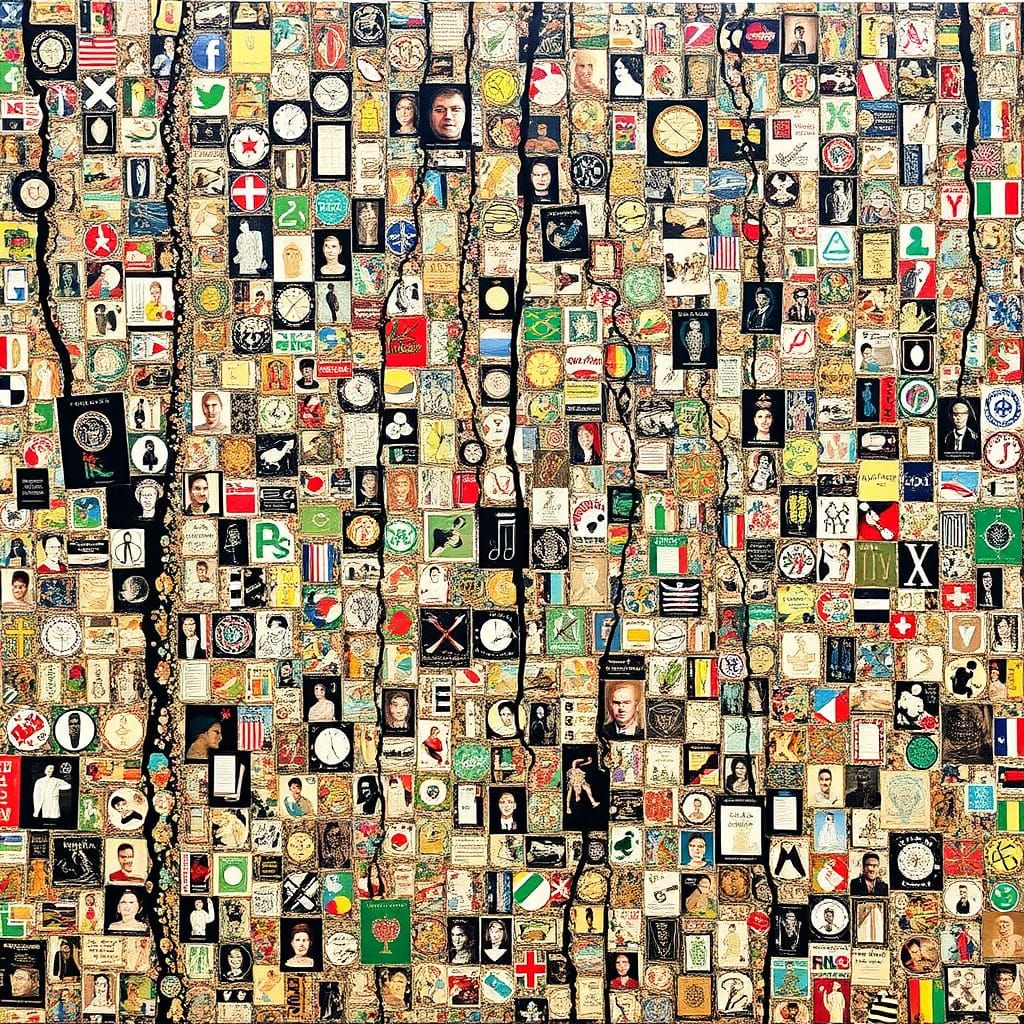 Abstract Expressionist Art Piece in Black and White