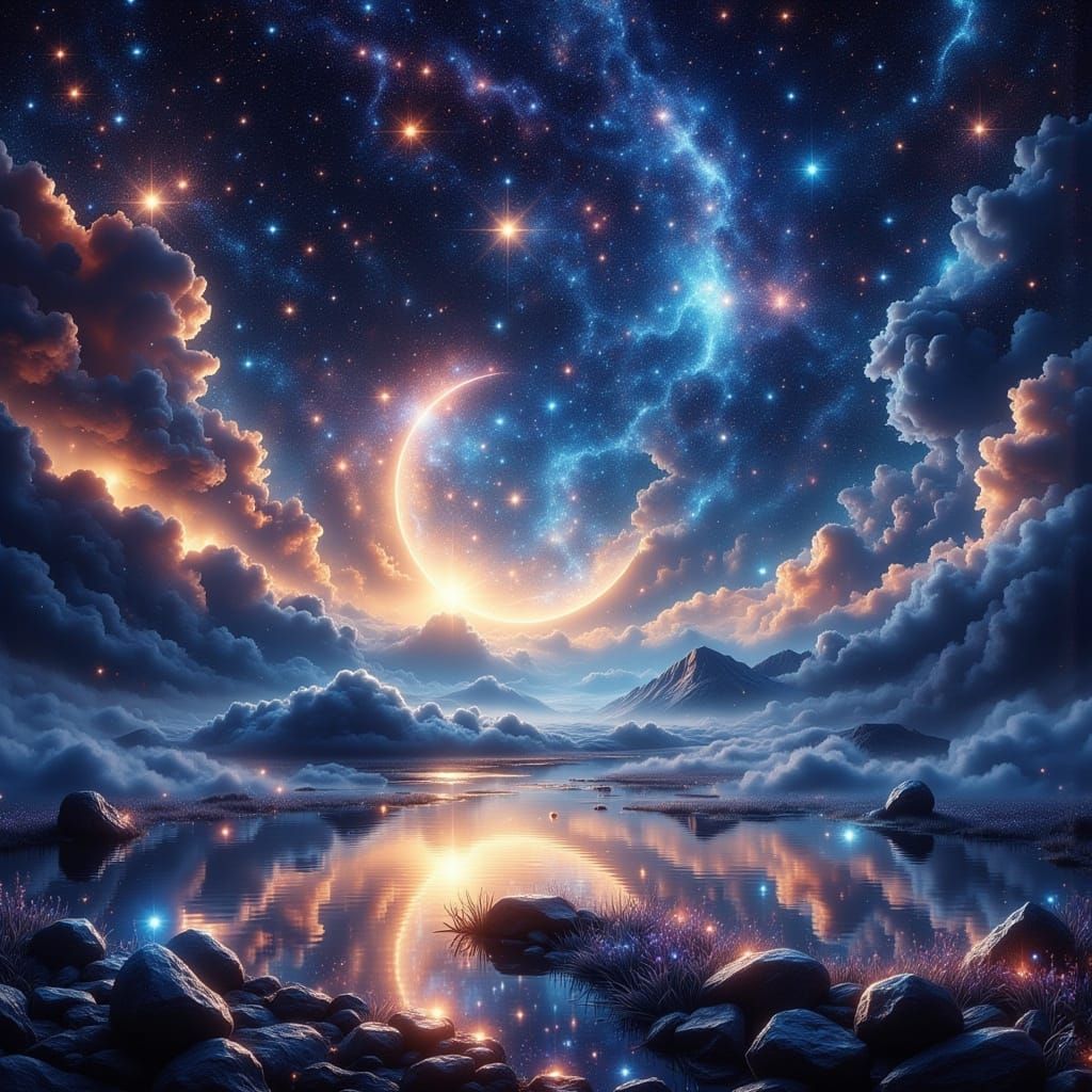 Cosmic Dreamscape in Vibrant Hues