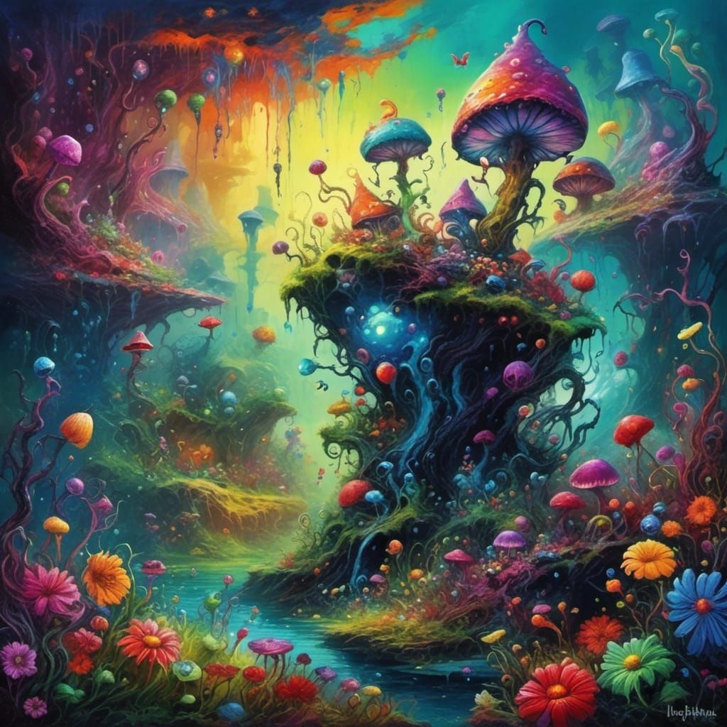 Impending Tickles in Dark Surreal Style