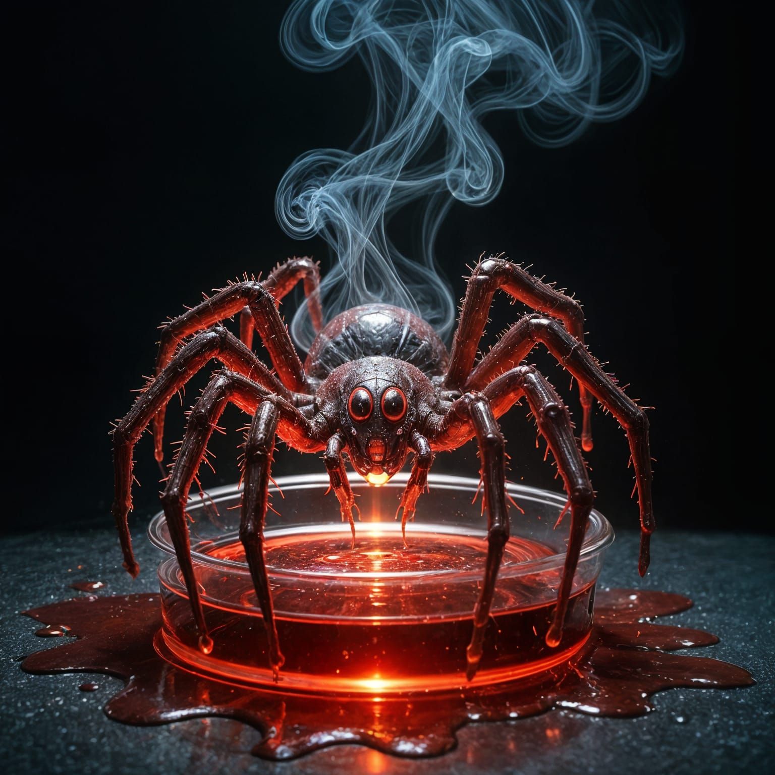 Surreal Sci-Fi Creature Emerges from Petri Dish