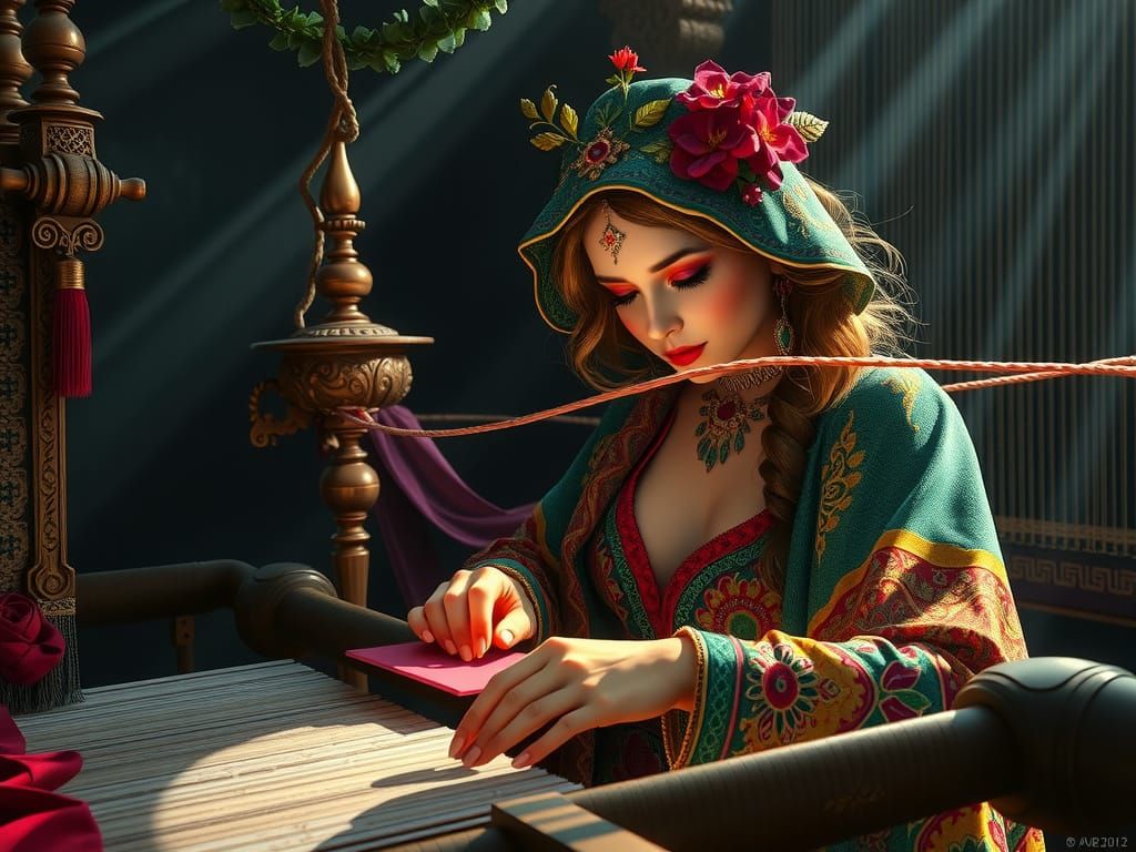 Corso Loom Weaver Masterpiece in Triadic Colors