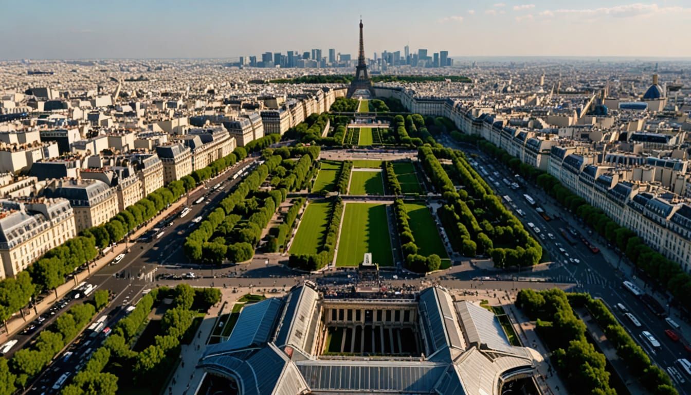 Paris Bird's-Eye View from the Eiffel Tower