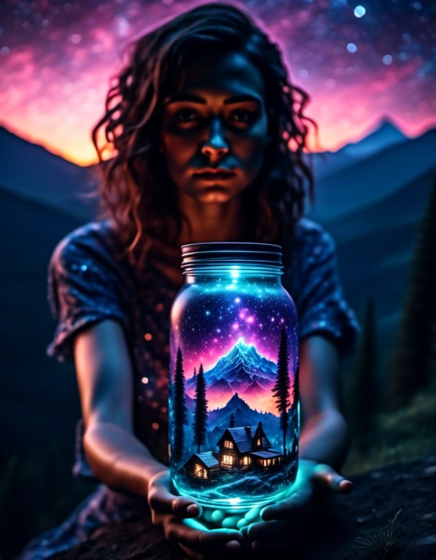 Alien World in a Mason Jar