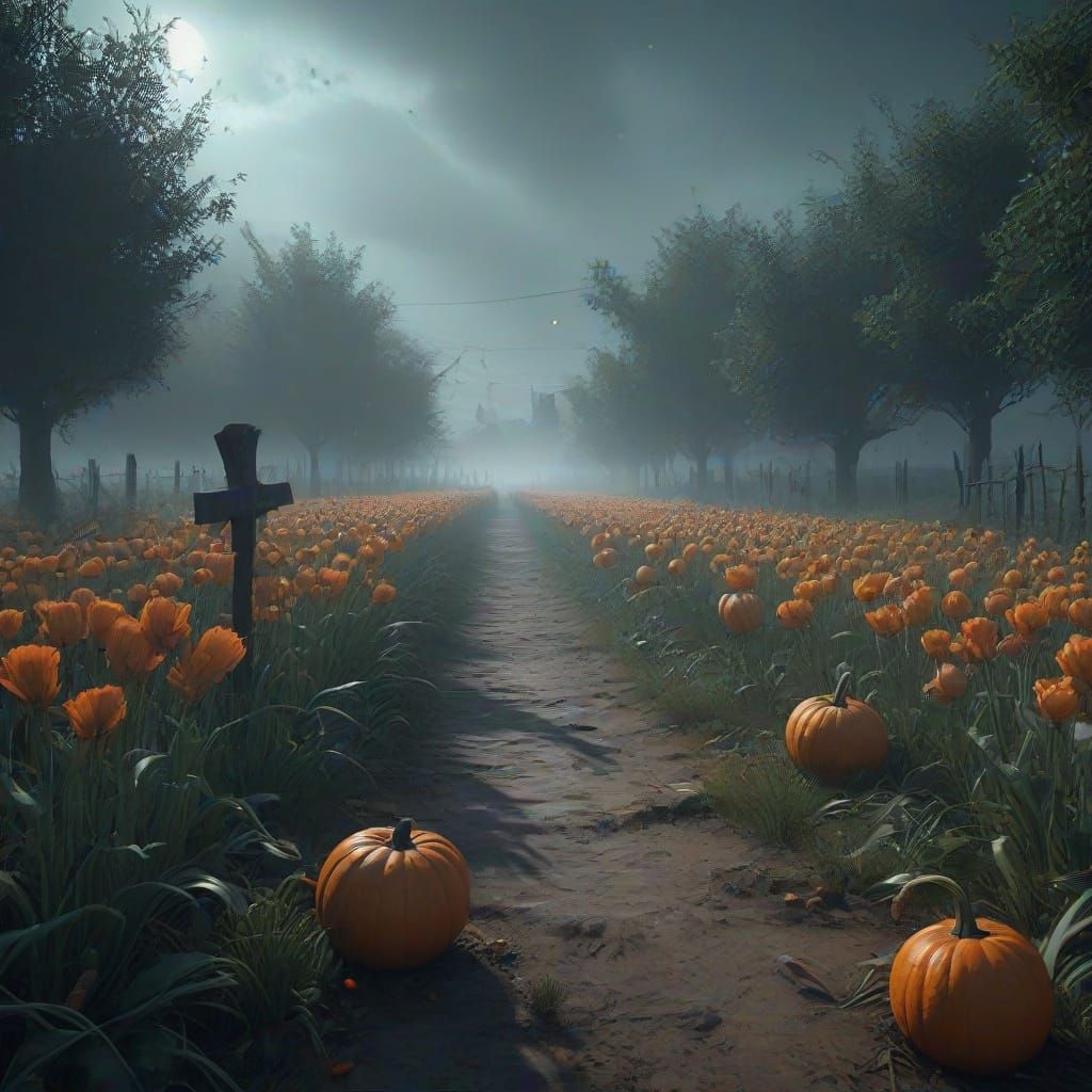 Ghostly Scarecrows Haunt Fluorescent Wheat Mazes for Hallowe...