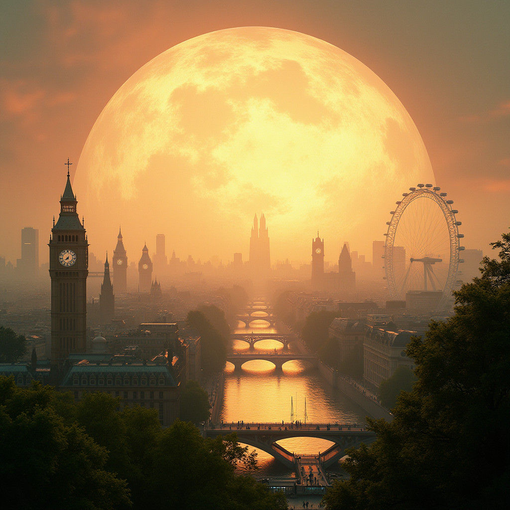 Golden Dome Envelops United Kingdom: A Utopian Vision