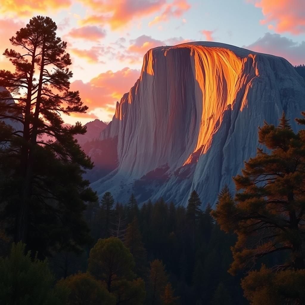 El Capitan at Sunset: A Matte Painting