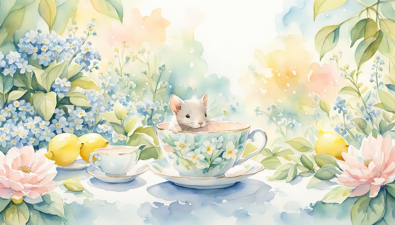 Create a watercolor illustration inspired by Stuart Little b...