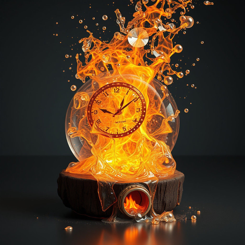 Abstract AI Image of Time Melting