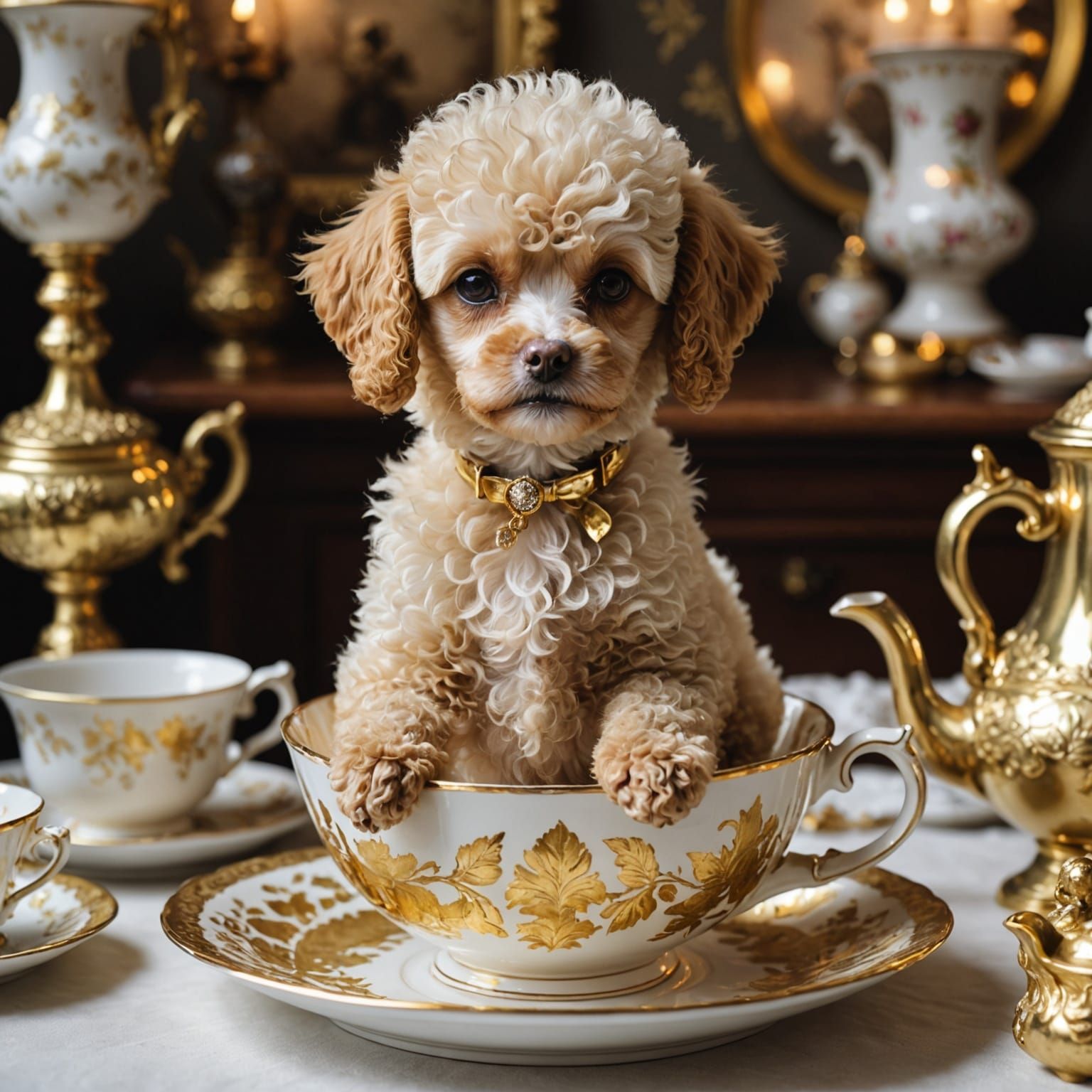 Stunning Teacup Poodle in Golden China