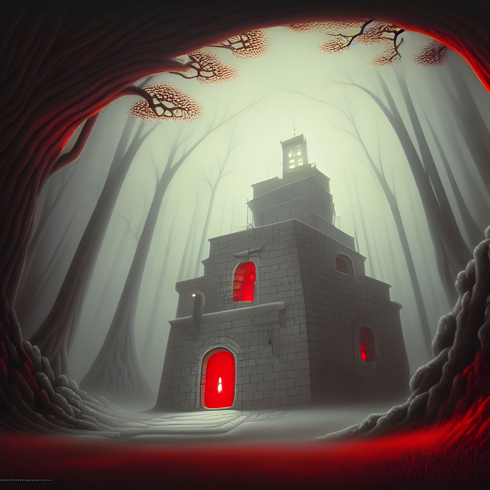 Surreal Dungeon Entrance in Haunted Valley