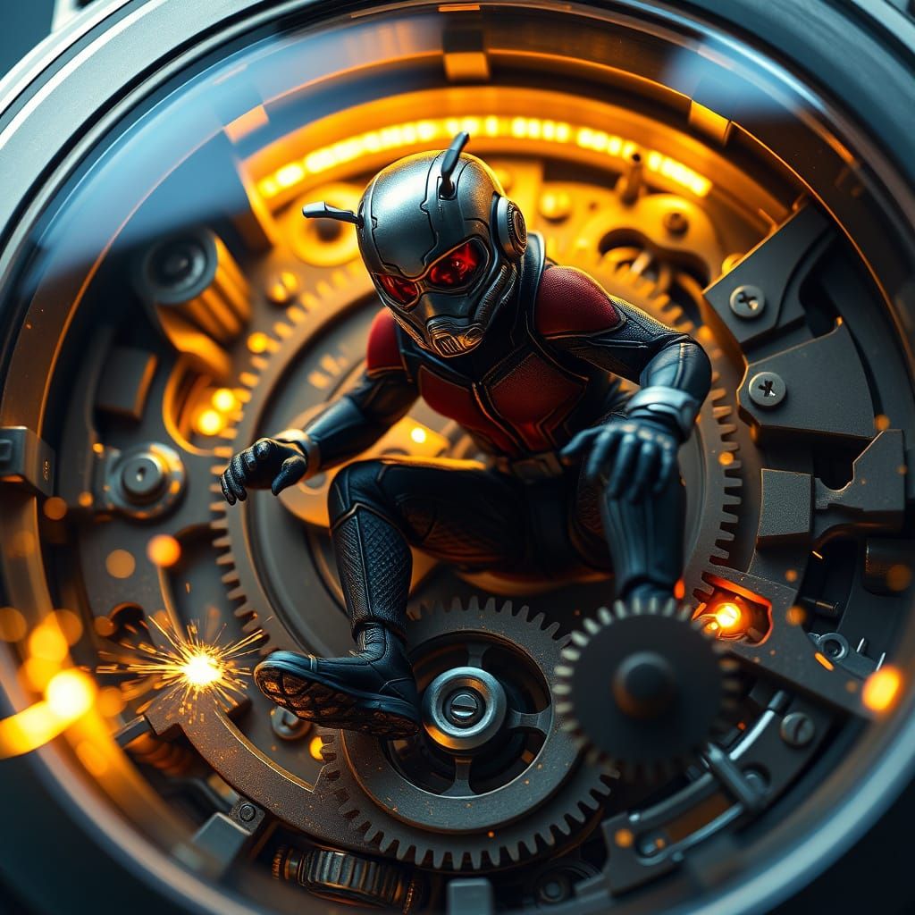 Ant-Man in Glowing Watch City, Cinematic Realism