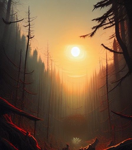 Hyperdetailed Horror Landscape in 8k Resolution