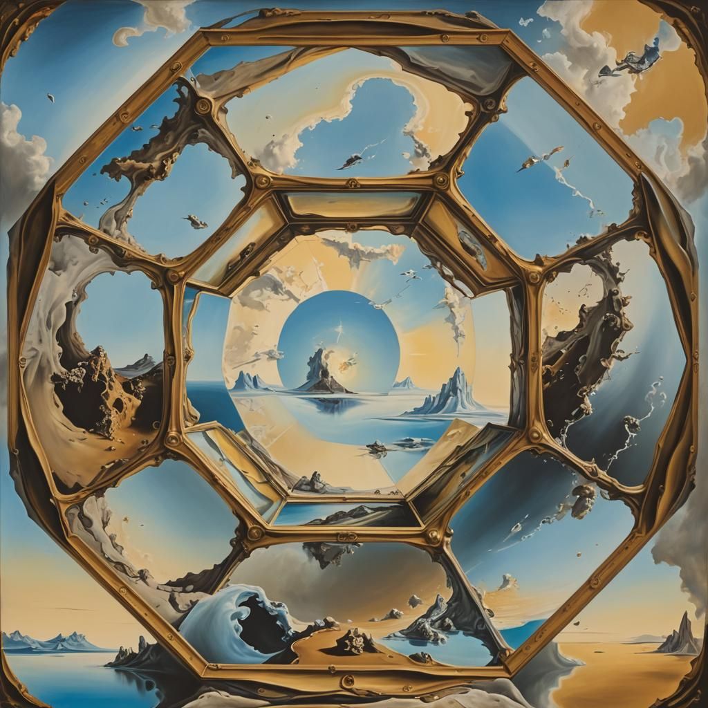 Surreal Octagon Infinity in Dali Style