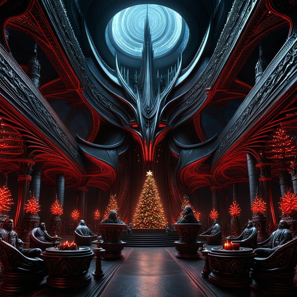 Klingon Christmas in Dark Fantasy Style