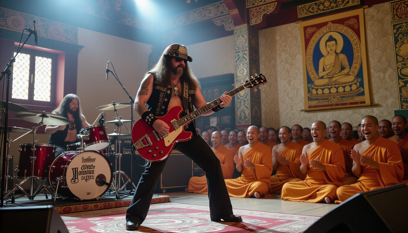 Motörhead Rocks Buddhist Monastery with Headbanging Monks
