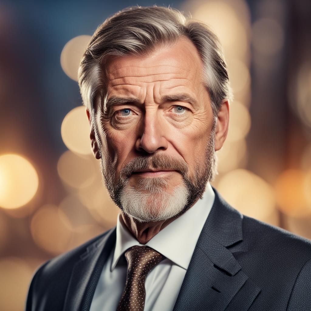 Photorealistic Portrait of a Mature German Man