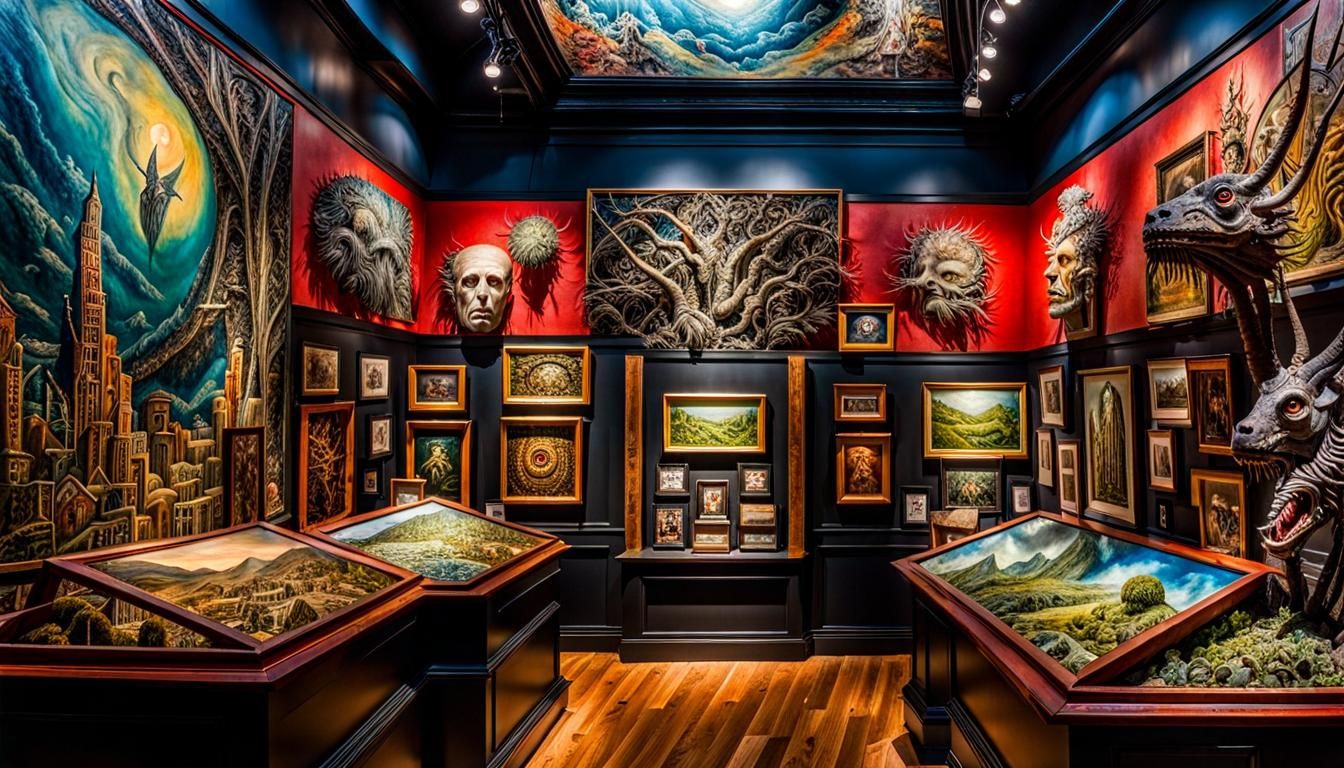 Post-Apocalyptic Wonderland: Detailed Surreal Painting