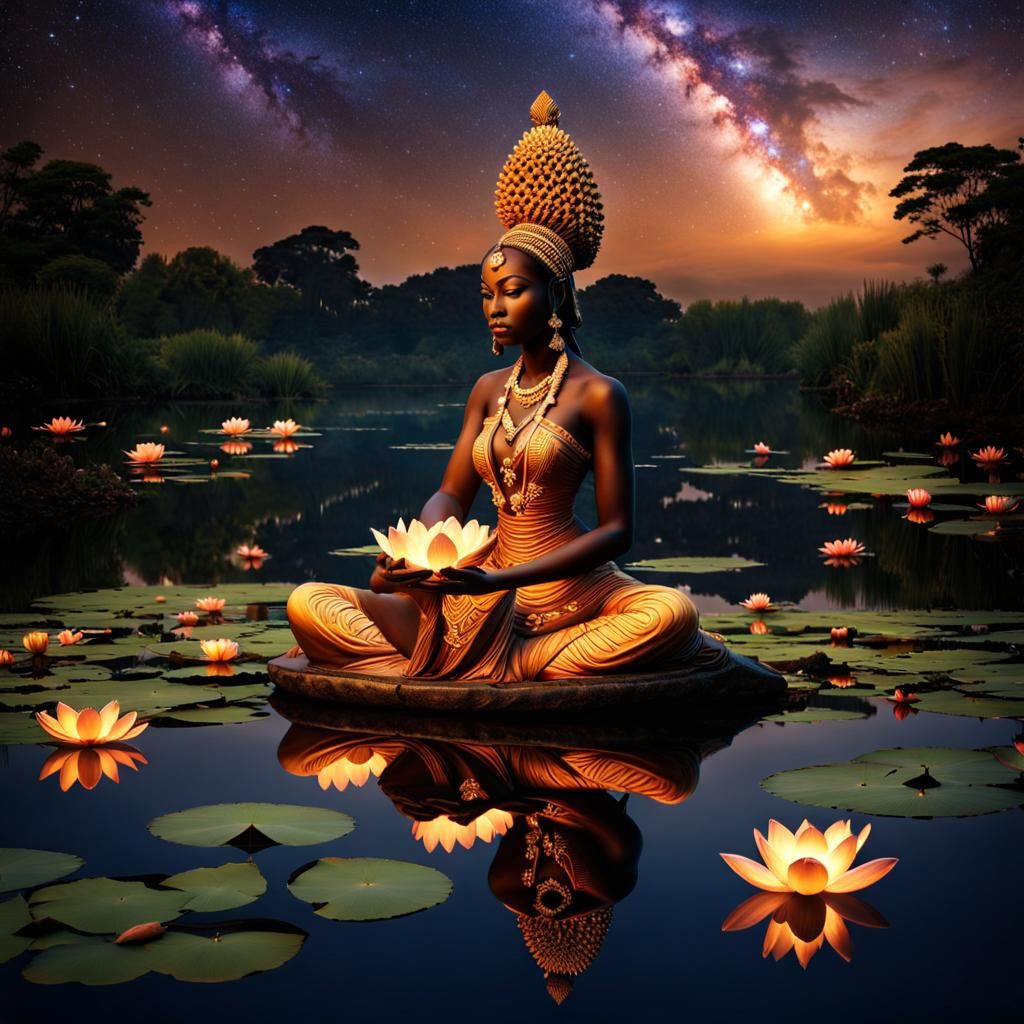 West African Earth Goddess in Twilight