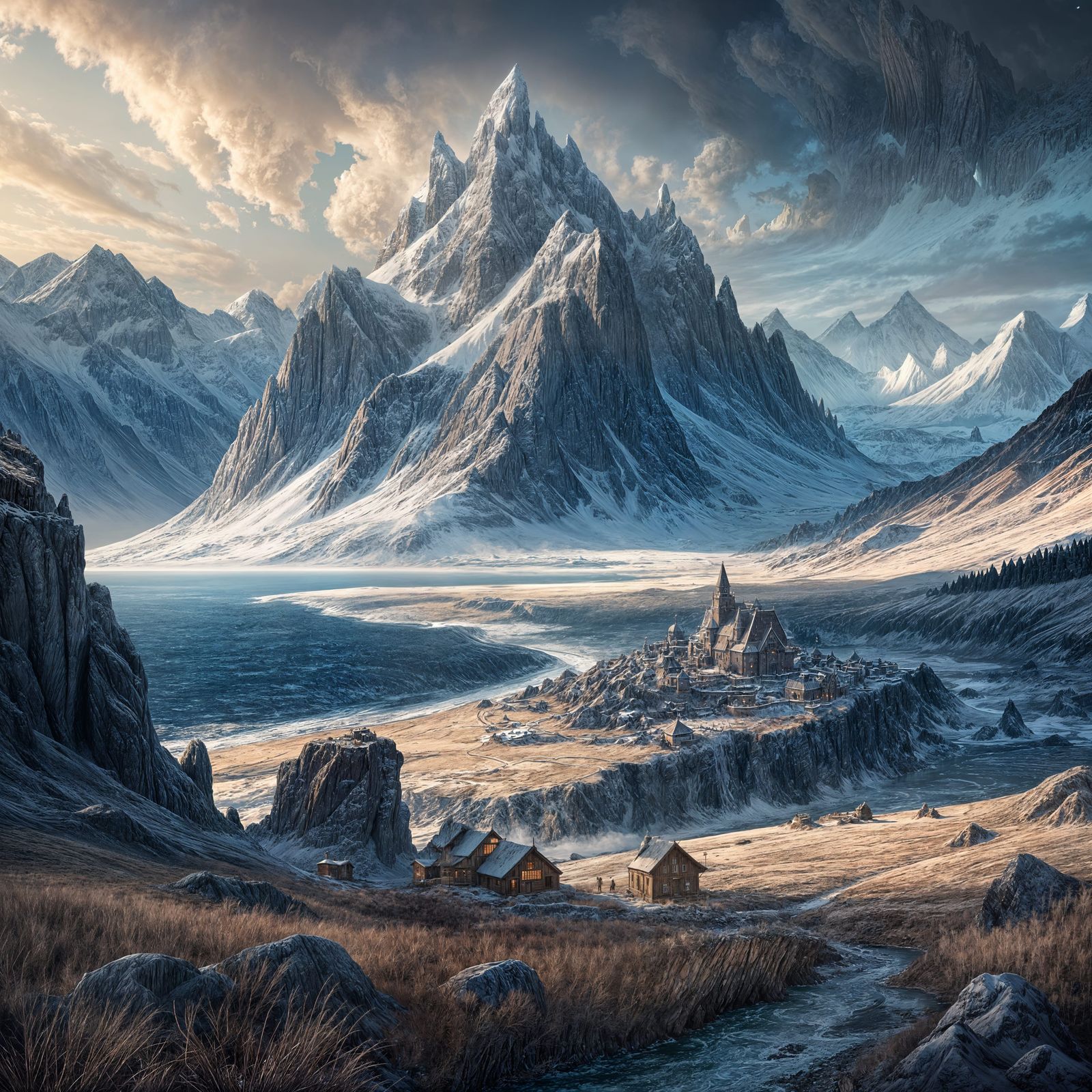 Icy Fantasy Landscape in Photographic Realism