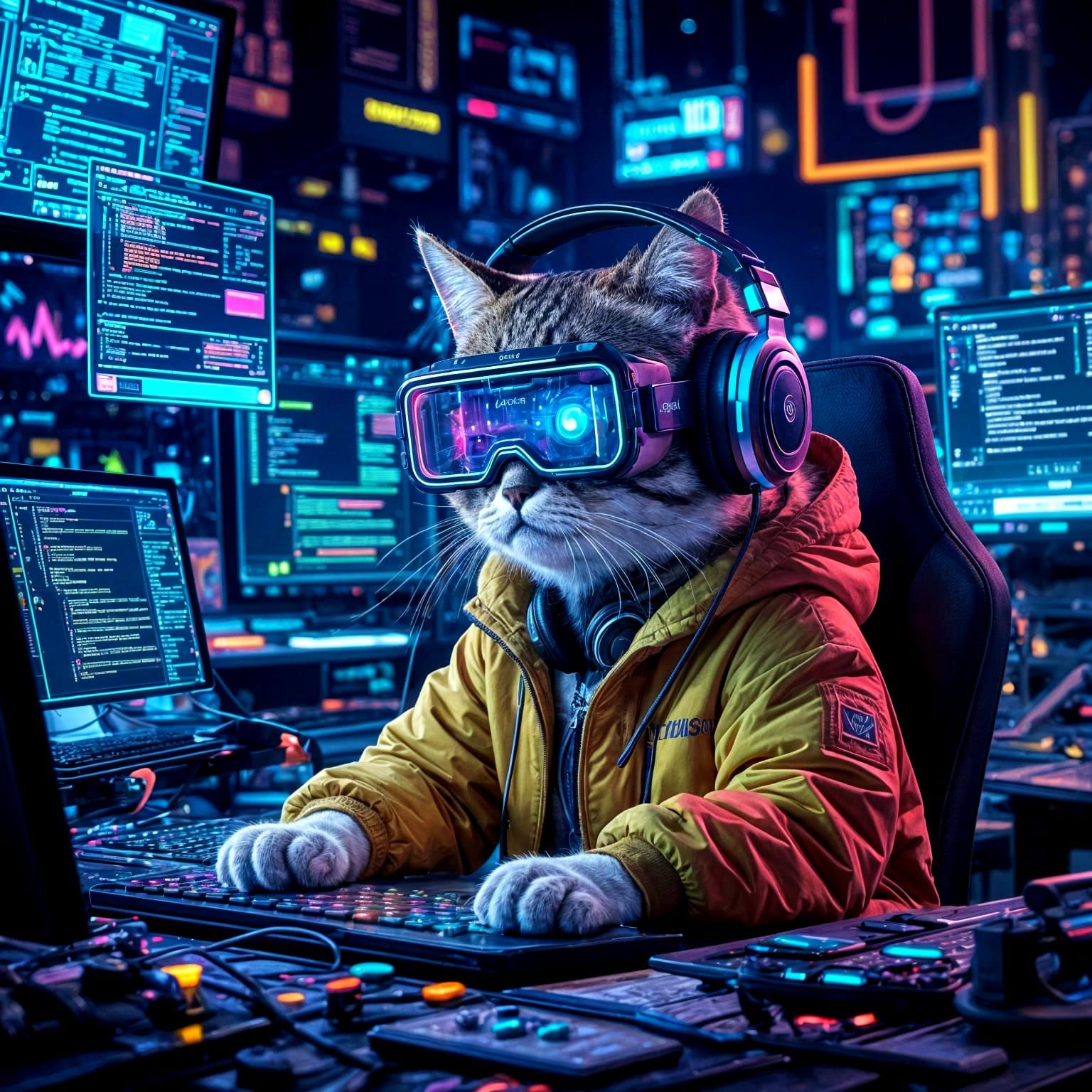 Gen Alpha Cat Coding in Virtual Reality