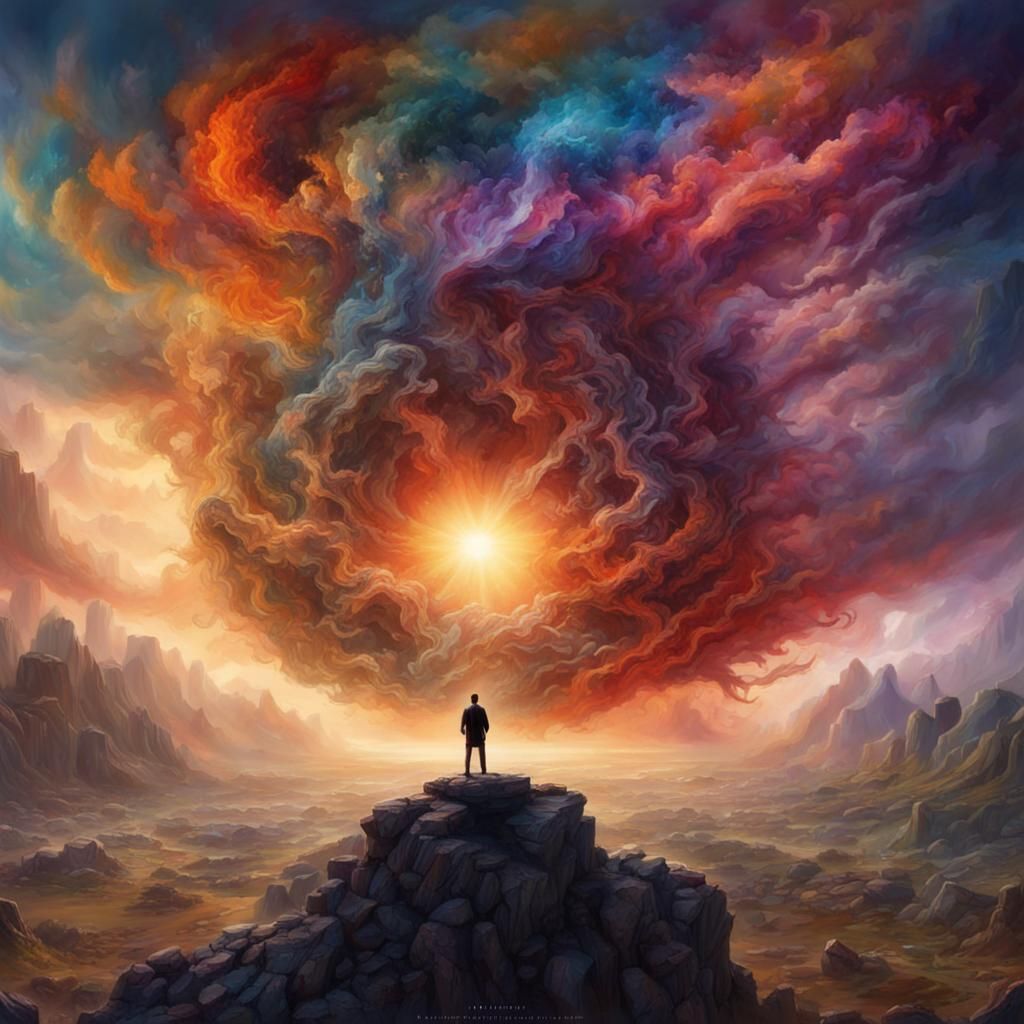 Divine Figure in Vibrant Detailed Matte Painting