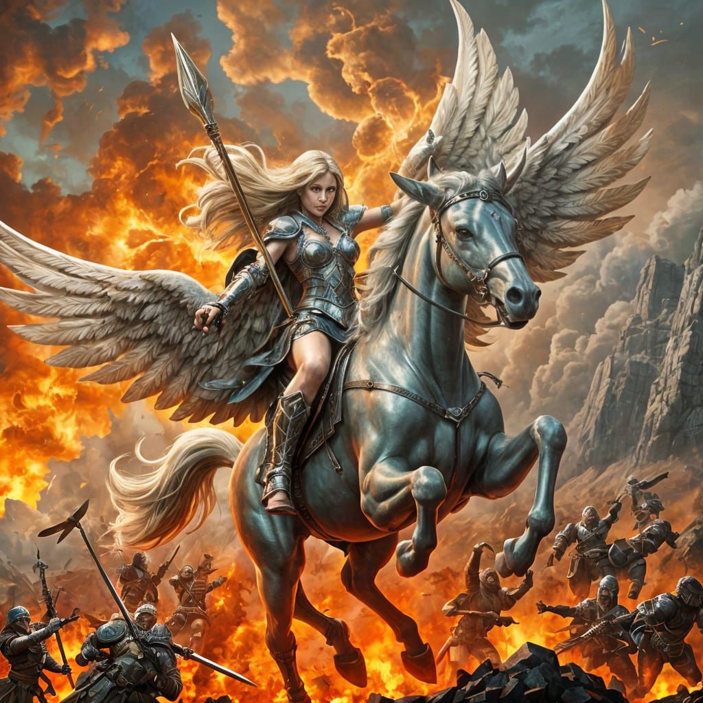 Valkyrie Warrior in Heroic Fantasy Style