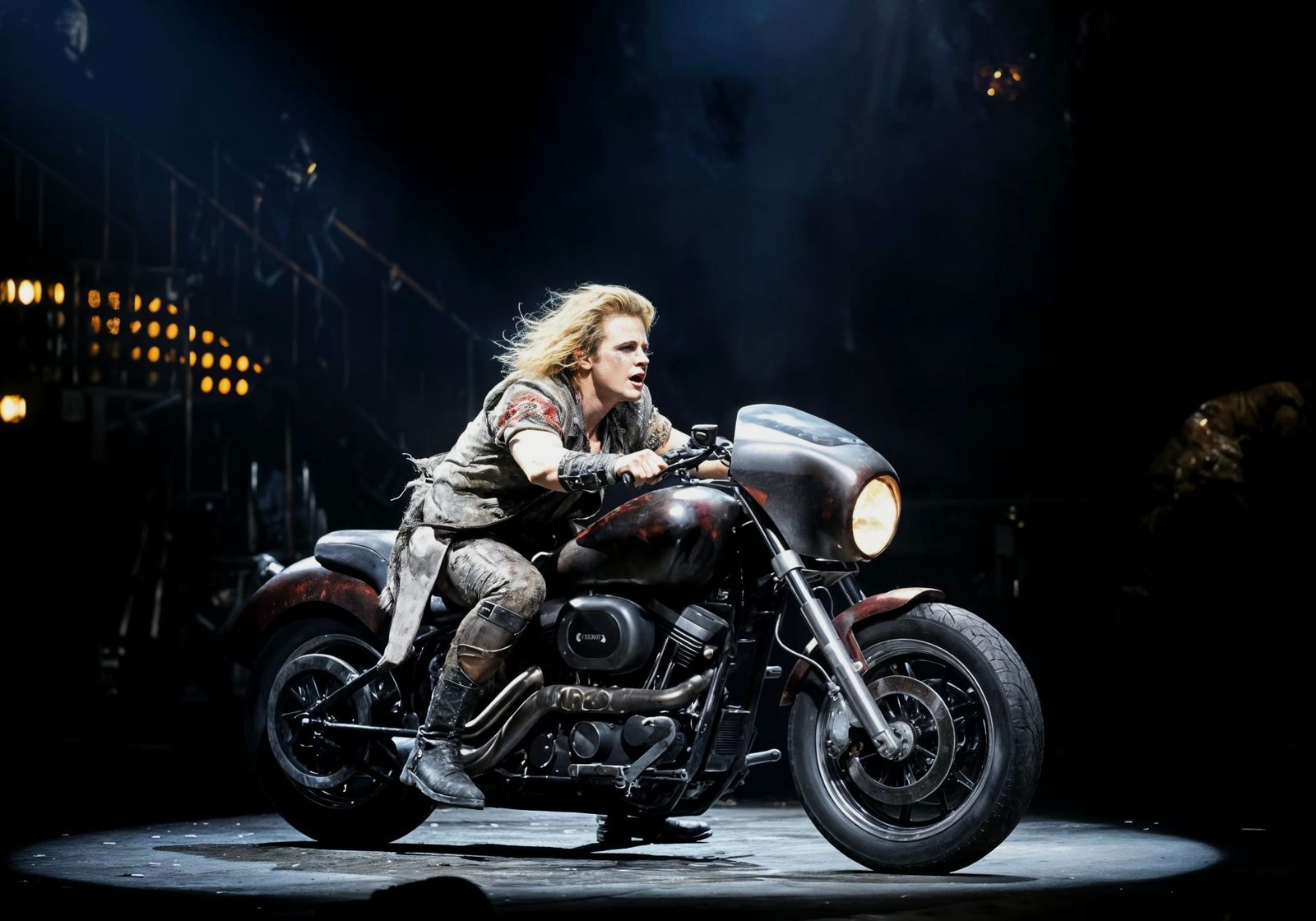 Motorbike Rider in a Heavy Metal Musical